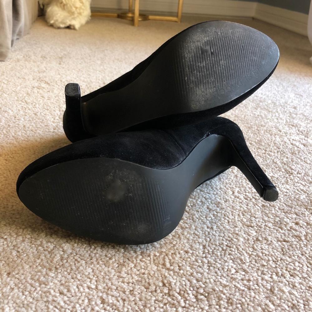 KELSI DAGGER Black Suede Platform Stiletto Heels - Picture 5 of 8